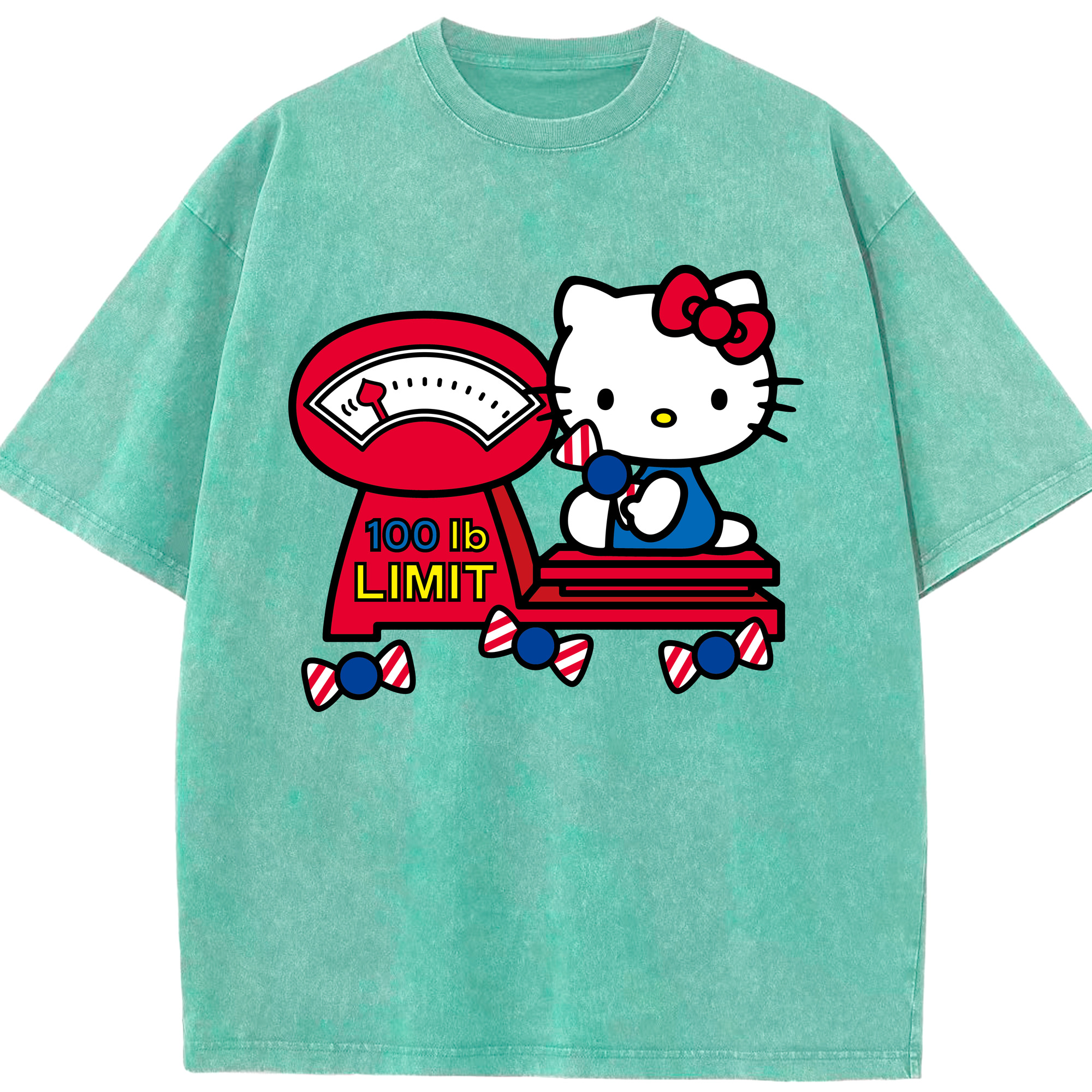 （画像用） Hello Kitty ハローキティ 綿100% ヴィンテージ風 半袖Tシャツ（フロントプリント）